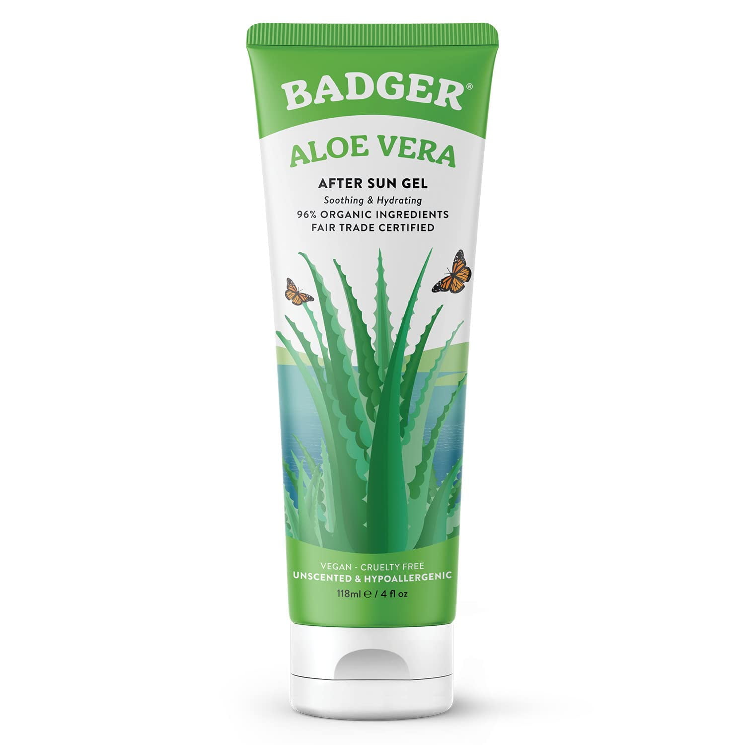 Aloderma 90% Pure Organic Aloe Vera Gel With Tea Tree Oil - Pure Aloe Vera  Gel for Face - Natural Aloe Vera Gel for Sunburn Treatment, Acne,  Aftershave, After Waxing - Aloe