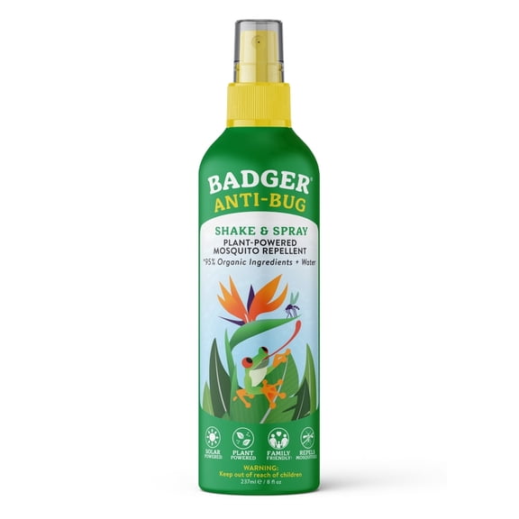Badger Bug Spray, Organic Deet Free Mosquito Repellent Travel Size, 8 fl oz