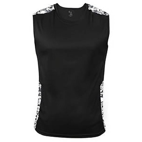 Badger B4532 Tee Shirt Men's Digital Sleeveless Tight-Fit Crew