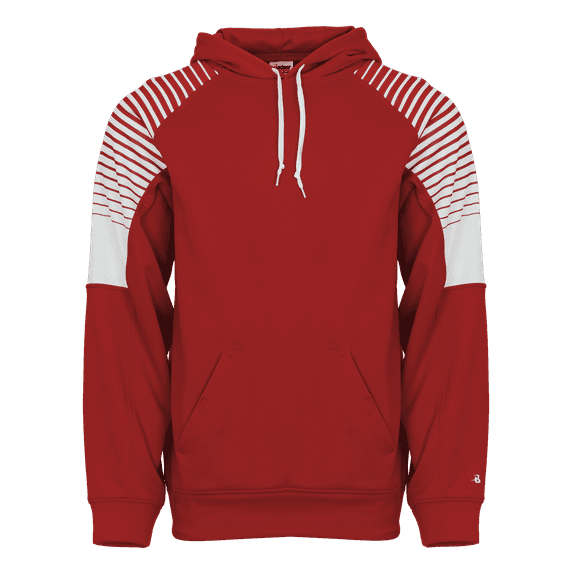 Badger B69485703 Men Lineup Hooded Pullover, Red - Small