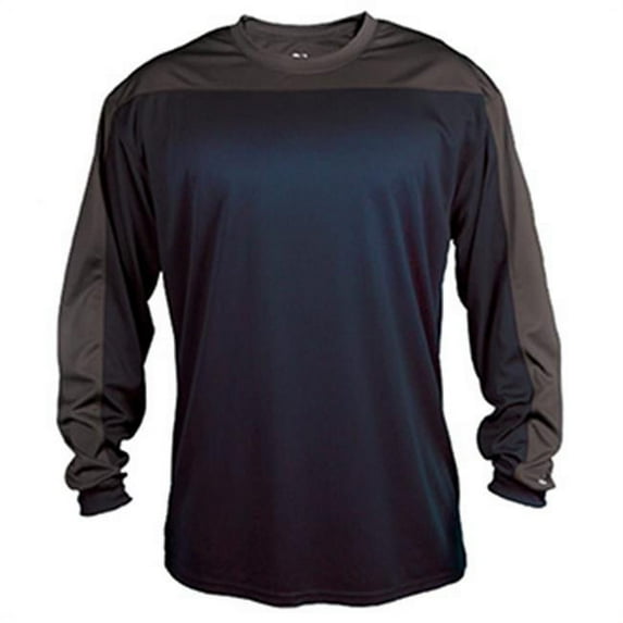 Badger BD4159 Defender Long Sleeve Tee - Navy & Graphite, Small