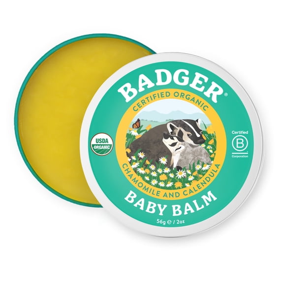 Badger Soothing Baby Balm with Chamomile and Calendula, 2 oz