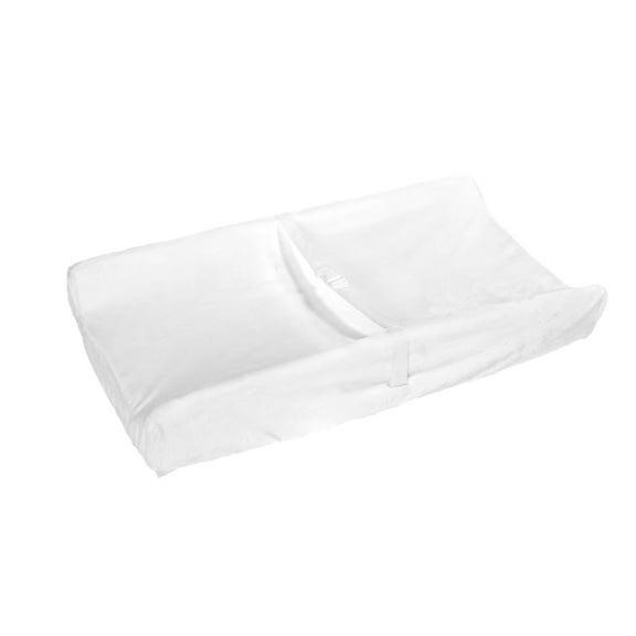 Badger Basket Badger Basket Contoured Foam Diaper Changing Pad with Removable Cover for Babies, White