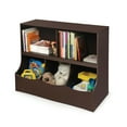 thumbnail image 1 of Badger Basket Children's Wood Multi-Bin 41 gal Toy Storage Cube, Espresso, 1 of 10
