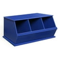 thumbnail image 1 of Badger Basket Children's Wood Three Bin Stackable Storage Cubby 5.2 Cu ft. - Blue, 1 of 6