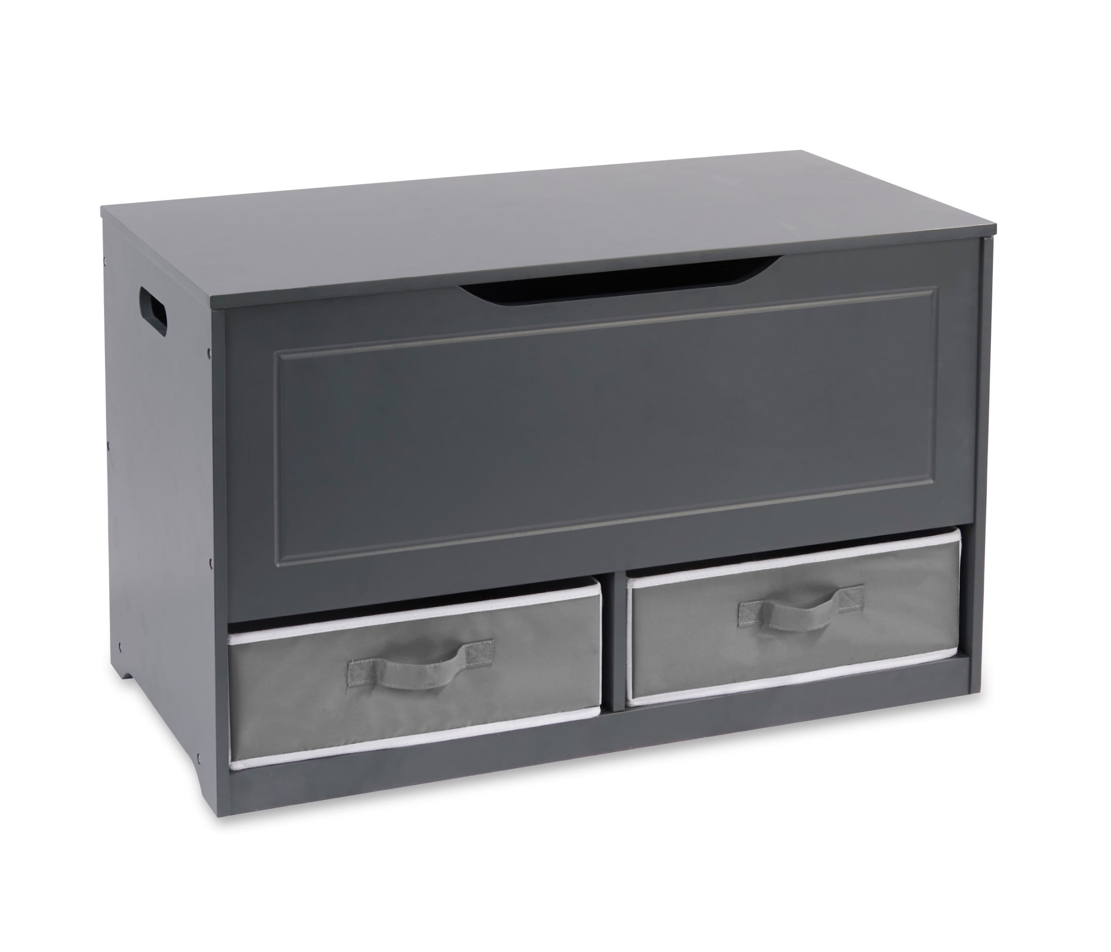 Badger Basket Children's Wooden Up & Down Toy Box and Storage Bench 3.8 Cu ft. - Charcoal