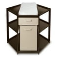 thumbnail image 1 of Badger Basket Diaper Corner Baby Changing Table with Hamper and Basket, Espresso, 1 of 7