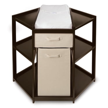 Badger Basket Sleigh Style Baby Changing Table – Espresso main image 1