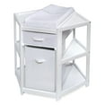 thumbnail image 1 of Badger Basket Diaper Corner Baby Changing Table with Hamper and Basket - White, 1 of 9