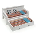 thumbnail image 1 of Badger Basket Doll Sofa and Daybed Combo with Trundle Bed for 18 inch dolls - White/Multi, 1 of 10