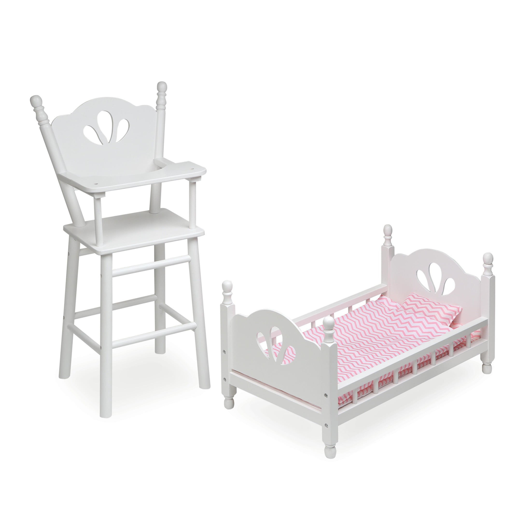 Badger Basket Toy Furniture: English Country High Chair and Bed