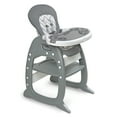 thumbnail image 1 of Badger Basket Envee II Baby High Chair with Playtable Conversion - Gray/Chevron, 1 of 10