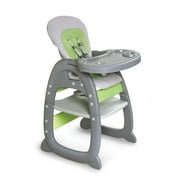 Badger Basket Envee II High Chair Play Table Conversion - Green/Gray