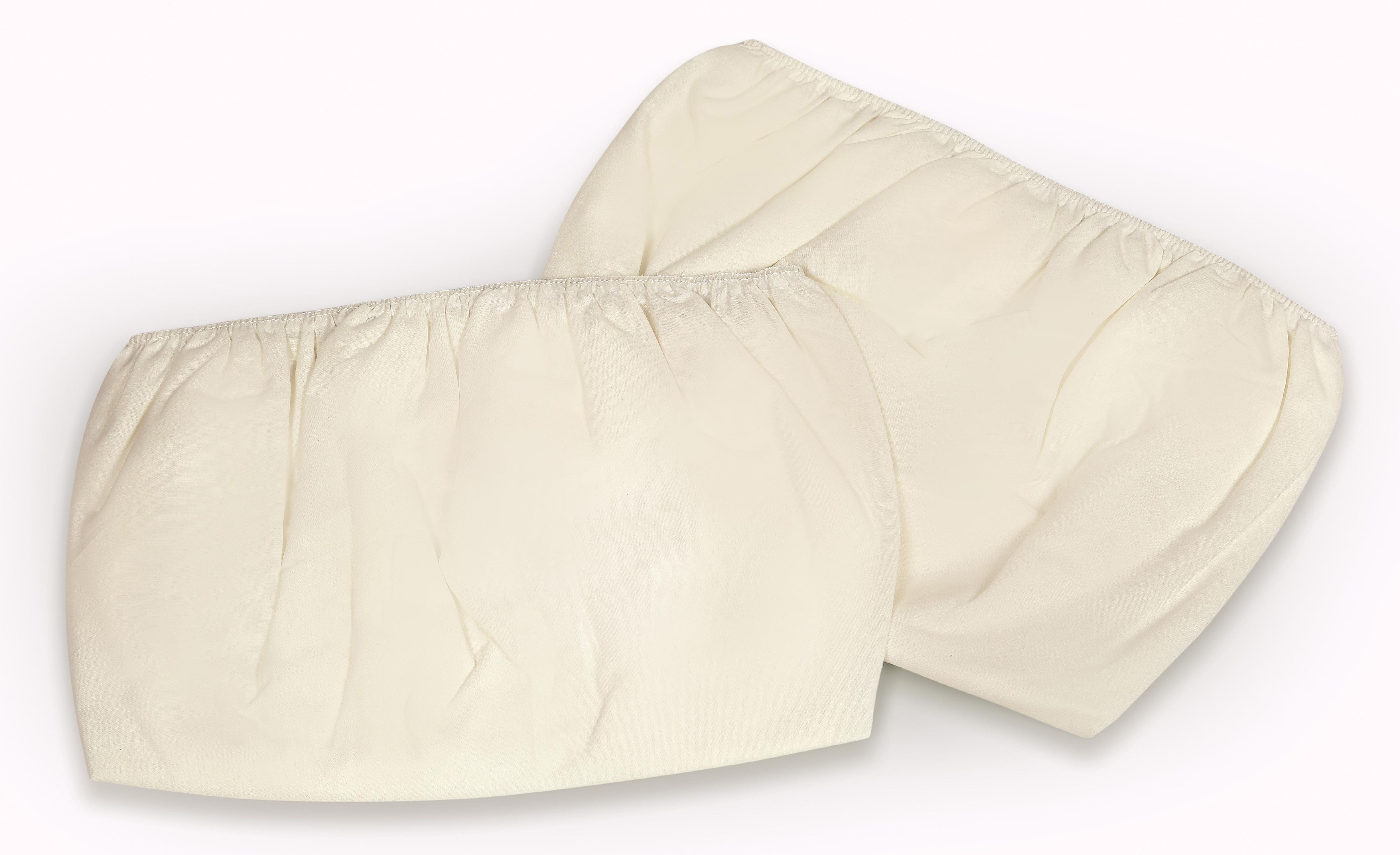 Badger Basket Fitted Bassinet Sheets for Empress Round Baby Bassinets (Set of 2), Ecru, Includes Pad