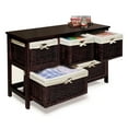 thumbnail image 1 of Badger Basket Five Drawer Storage Unit with Wicker Baskets -Espresso, 1 of 4