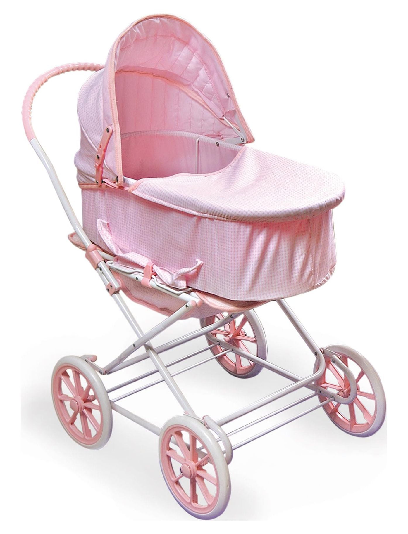 Badger Basket Just Like Mommy 3-in-1 Doll Pram/Carrier/Stroller -  Pink/Gingham 