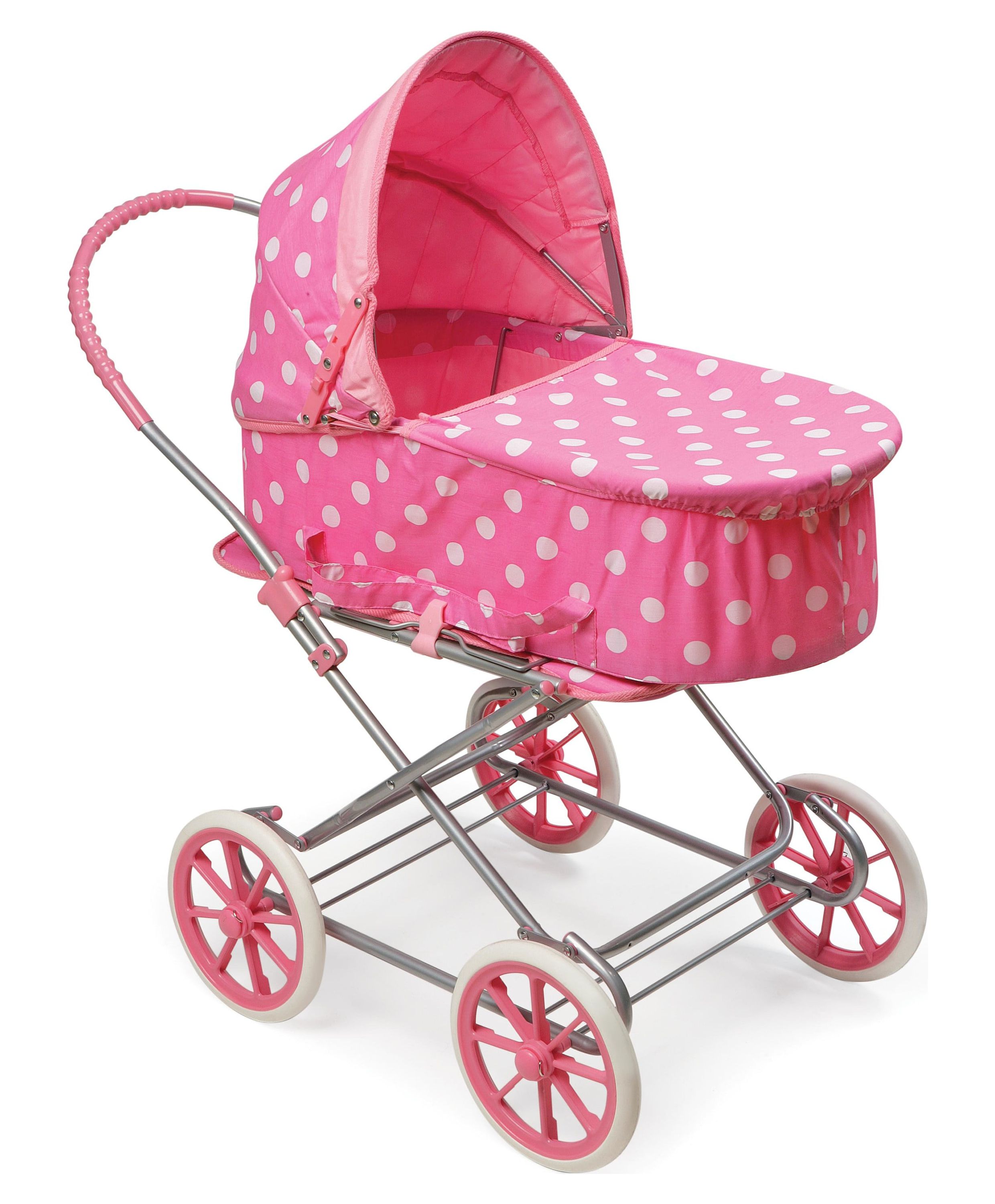 Badger Basket Just Like Mommy 3-in-1 Doll Pram/Carrier/Stroller - Pink/Polka Dots - image 1 of 13