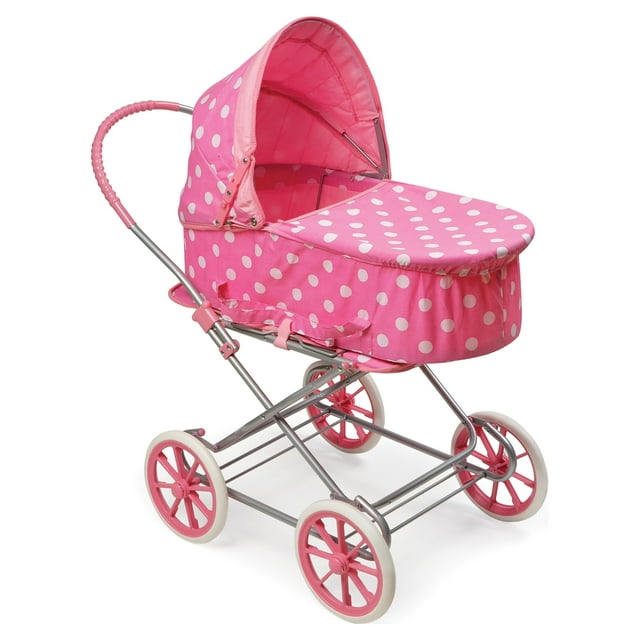 Badger Basket Just Like Mommy 3-in-1 Doll Pram/Carrier/Stroller - Pink/Polka Dots