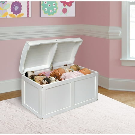 Badger Basket Child's Wooden 25 gal Barrel Top Toy Chest, White