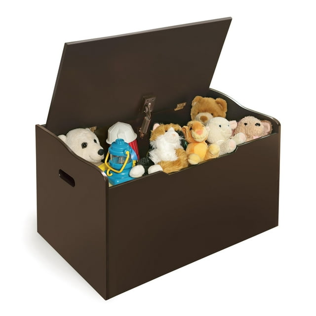 Badger Basket Kid's Wood Bench Top Toy Box 3.9 Cu ft. Capacity - Espresso
