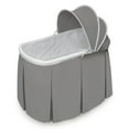 thumbnail image 1 of Badger Basket Rocking Doll Bassinet with Storage Basket for 20 inch Dolls - White/Gray, 1 of 7