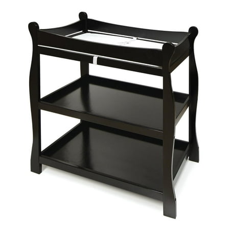 Badger Basket Sleigh Style Baby Changing Table - Black