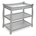 Badger Basket Sleigh Style Baby Changing Table Gray