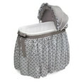 thumbnail image 1 of Badger Basket Wishes Oval Baby Bassinet - Full Length Skirt - Gray/Lantern, 1 of 11