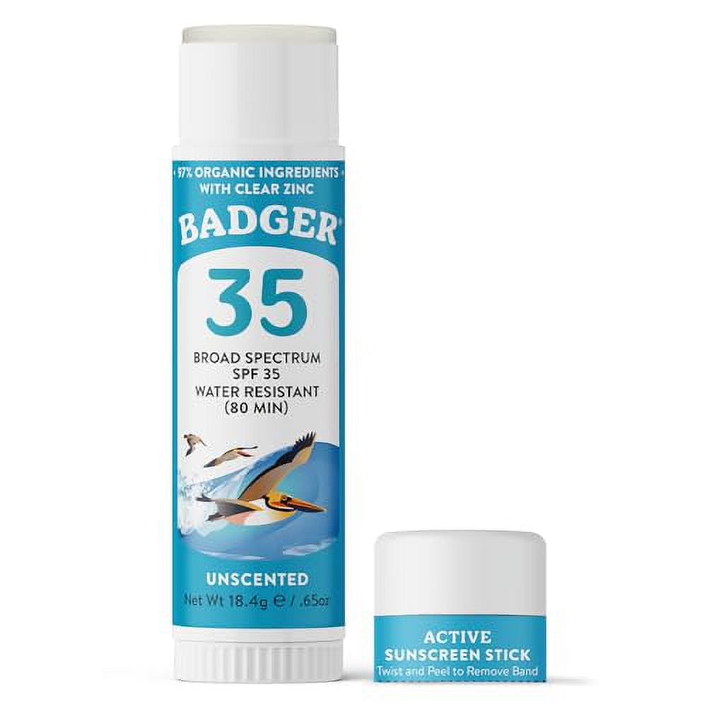 Badger Face Sunscreen Stick SPF 35 With Mineral Zinc Oxide Travel Size badger-face-sunscreen-stick-spf-35-with-mineral-zinc-oxide-travel-size