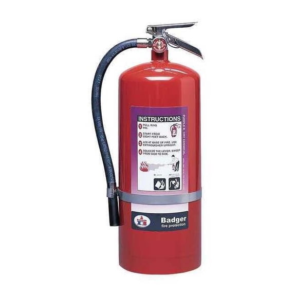 Badger Fire Extinguisher,Steel,Red,BC B10P-1