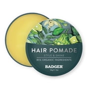 Badger Babassu Oil Hair Pomade, Bergamot & Vetivert, 2 oz