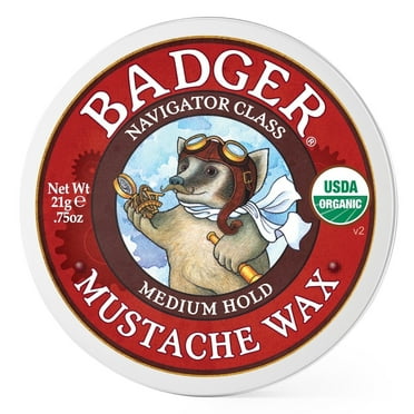 Badger Mustache Wax, Medium Hold, 0.75 oz