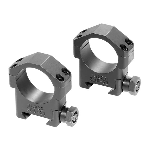 Badger Ordnance 30mm 1.00" Steel Scope Ring Set, Medium High, Pick Rail Compatible, Black Oxide Finish (306-21)