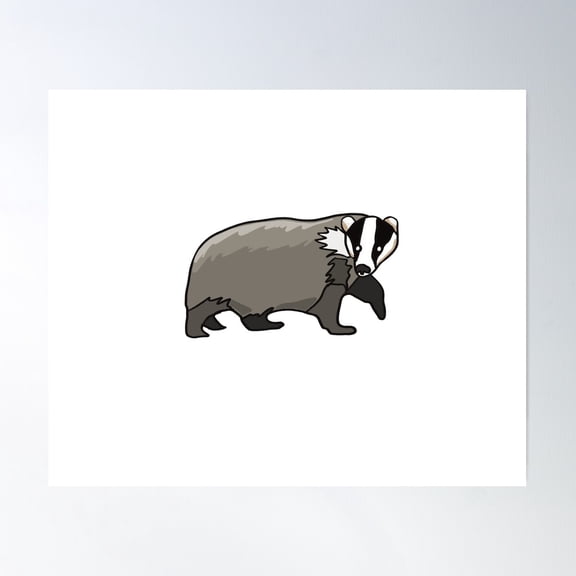 Badger Poster Wall Art, Poster Only