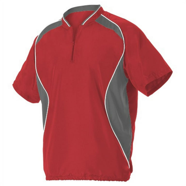 Badger Short Sleeve Baseball Batters Jacket 3JSS13A Red S