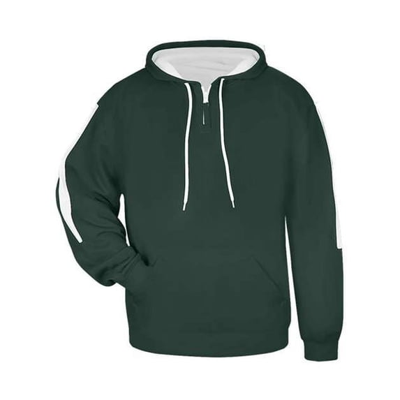Badger Sideline Fleece Hooded Sweatshirt 1456 Forest/ White 2XL