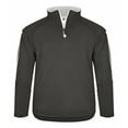 thumbnail image 1 of Badger - Sideline Fleece Quarter-Zip - Color - Graphite/ White - Size - L, 1 of 4
