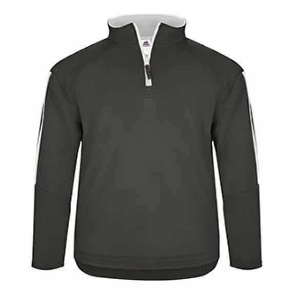 Badger - Sideline Fleece Quarter-Zip - Color - Graphite/ White - Size - L