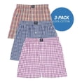 thumbnail image 1 of Badger Smith - Men's Boxer Shorts, Comfortable Cotton Boxers, 100% Cotton Checks Multicolor Boxers For Men, Multi Pack - Small, 1 of 9