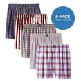 thumbnail image 1 of Badger Smith - Men's Boxer Shorts, Comfortable Cotton Boxers, 100% Cotton Checks Multicolor Boxers For Men, Multi Pack - Small, 1 of 7