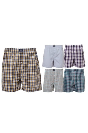 - Men's Boxer Shorts, Comfortable Cotton Boxers, 100% Cotton Checks Multicolor Boxers For Men, Multi Pack, X-Large