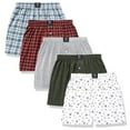 thumbnail image 1 of Badger Smith - Men's Boxer Shorts, Comfortable Cotton Boxers, 100% Cotton Print and Plaid Multicolor Boxers For Men, Multi Pack - Small, 1 of 9