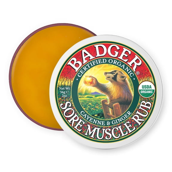 Badger Organic Muscle Balm with Cayenne & Ginger, 2 oz