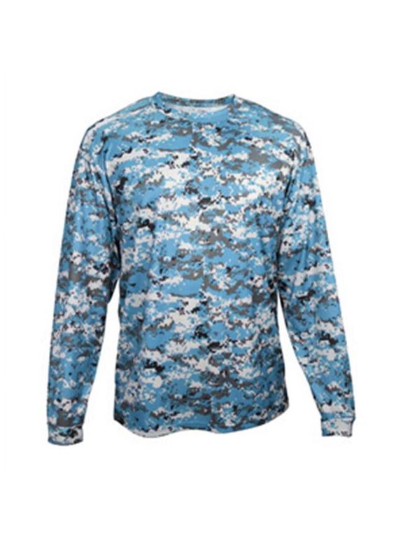 Bodek And Rhodes 55475127 4184 BD Badger Adult Digital Long-Sleeve Tee Colum Blue Digital - 2XL