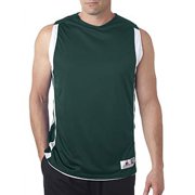 Badger B8551 Adult B-Slam Reversible Basketball Tank - Forest & White, Large
