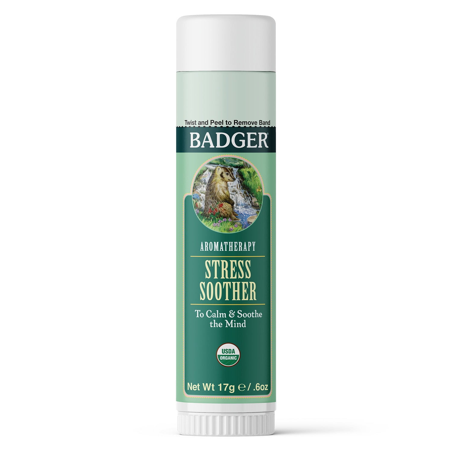 Badger Stress Soother Balm, Aromatherapy Balm Stick, Certified