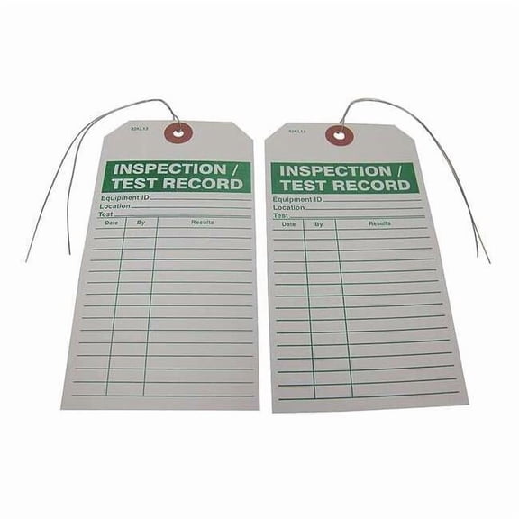 Badger Tag & Label Inspection/Test Record Tag,3 in. W,PK25 120