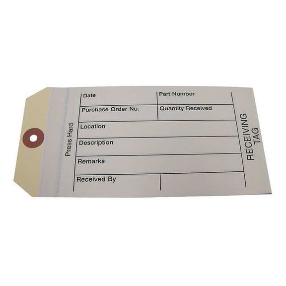 Badger Tag & Label Two-Part Receiving Tag,PK100 28003PS2