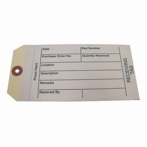 Badger Tag & Label Two-Part Receiving Tag,PK100 28003PS2
