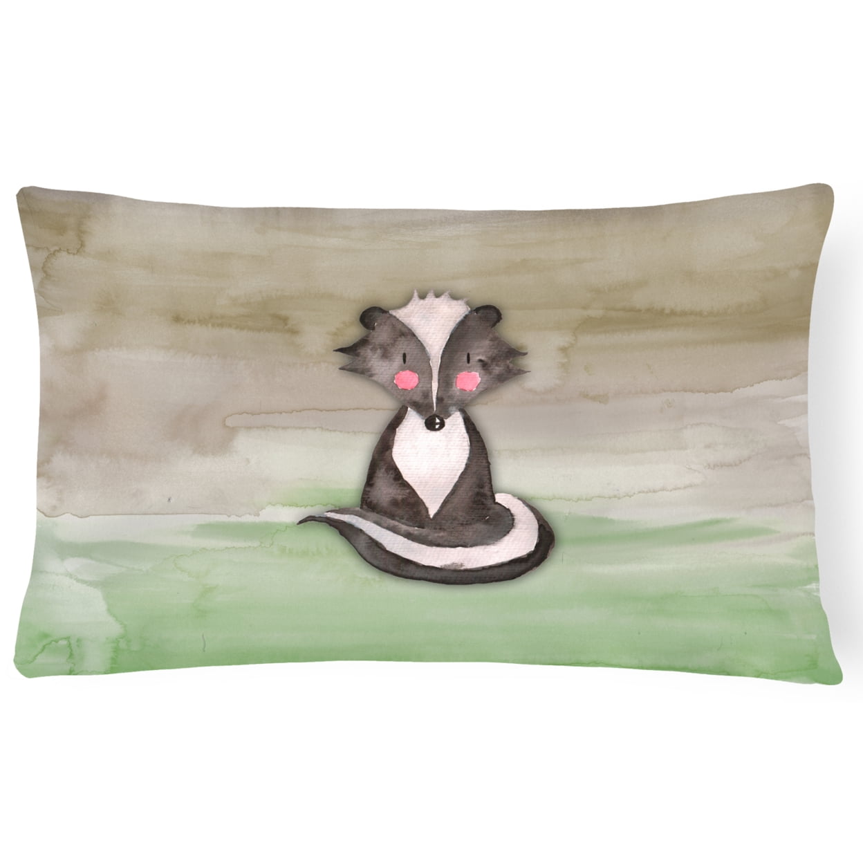 Badger Watercolor Canvas Fabric Decorative Pillow